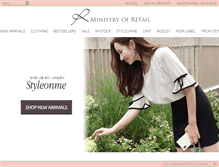 Tablet Screenshot of ministryofretail.com